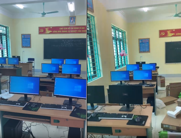 Na Nhan Primary School No. 2 with the new computers