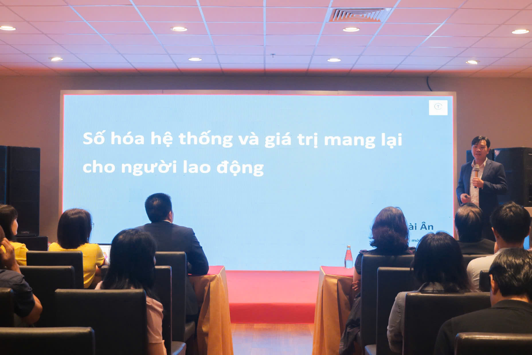 Ông Lê Hoài Ân - Trưởng ban dự án chia sẻ tại CT Group